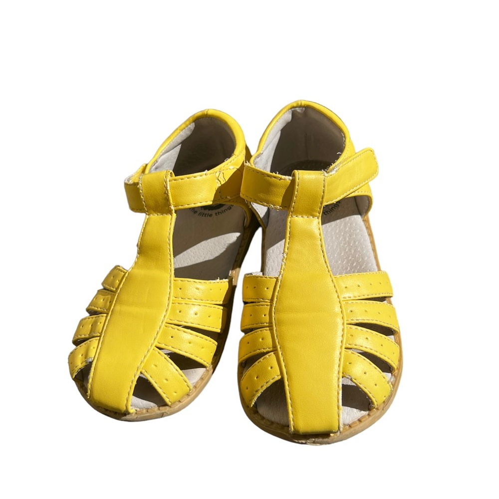 Livie & Luca Yellow Leather Sandals Size 11 - Picture 6 of 6